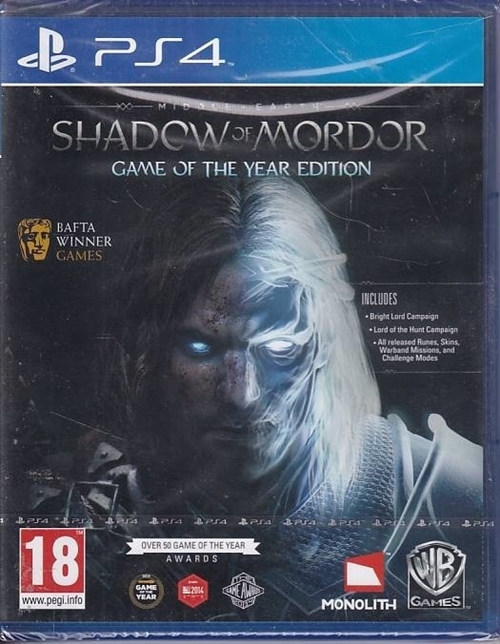 Middle Earth Shadow of Mordor - PS4 (AA Grade) (Used) (eng)